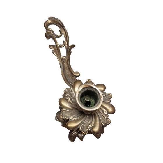 Image 1 of Rococo style brass candlestick