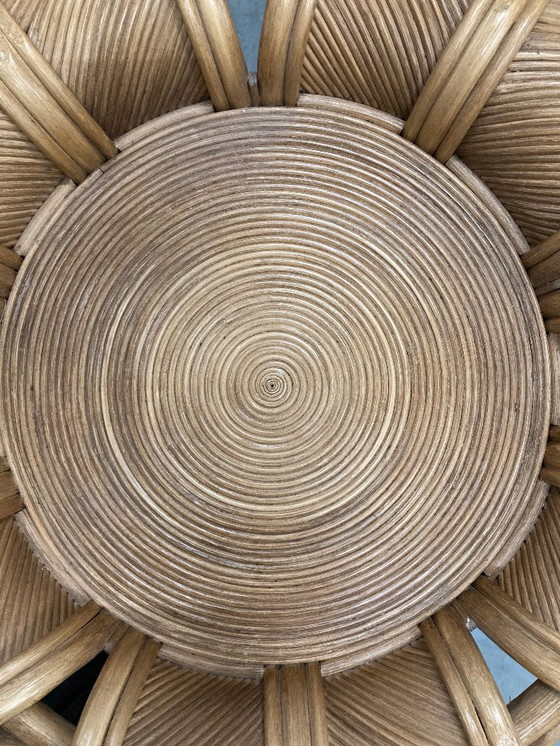 Image 1 of Flower rattan table 'Vivai del Sud', 1980s 