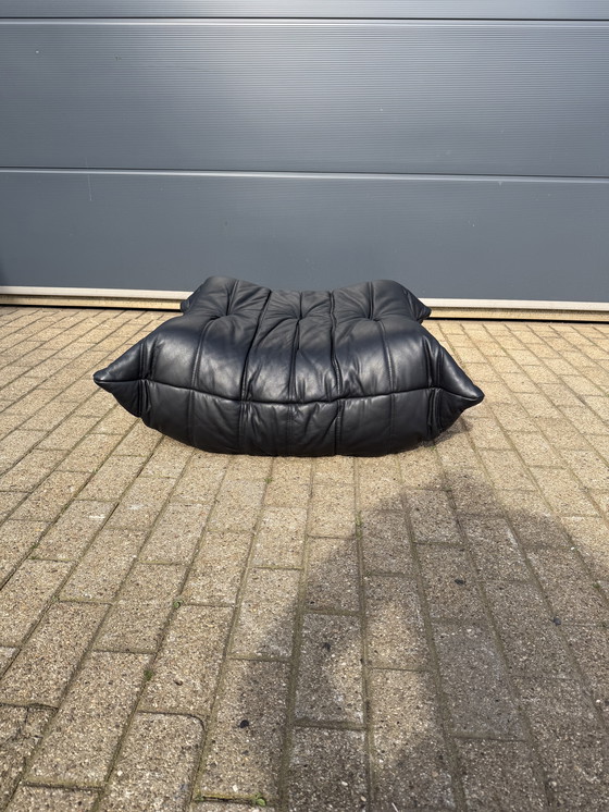 Image 1 of 100% authentic Togo Ligne Roset pouf in original black leather