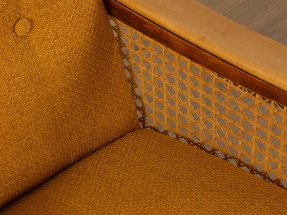 Fauteuil des années 1950 – Rattan, Textile (photo 5 of 8)
