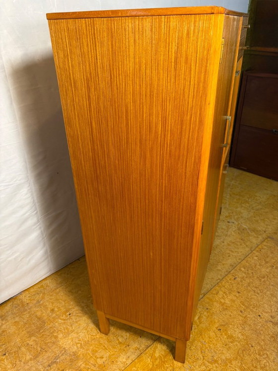 Image 1 of Mid Century Retro Teak Gentleman’s / Bachelor Wardrobe by Remploy (Circa 1960)  A fantastic mid century modern teak gentleman’s,