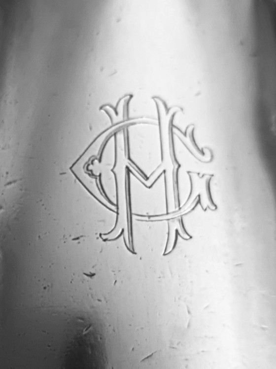 Image 1 of Arthur Krupp verzilverde theepot uit het begin van de twintigste eeuw.