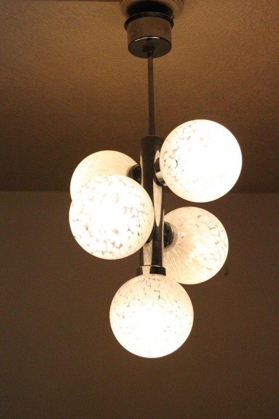 Image 1 of Vintage atomic globes chandelier, 1960s