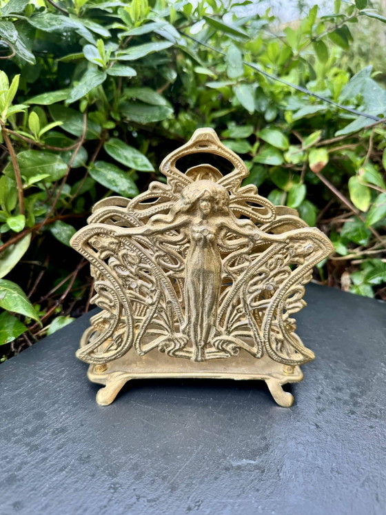 Massief messing tijdschriftenrek Art Nouveau – Brass (photo 4 of 6)