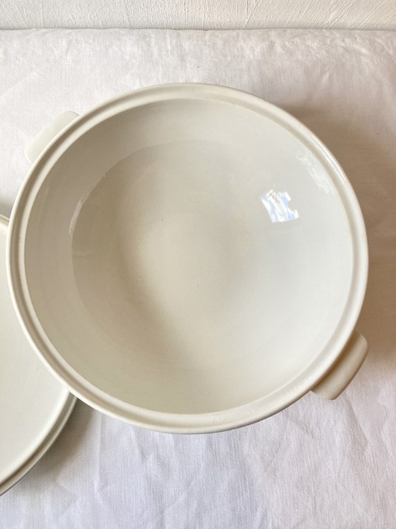 Set of three serving dishes, Moulins des Loups, Orchies, "Nappe" model – Moulin des loups, Crockery (photo 5 of 20)