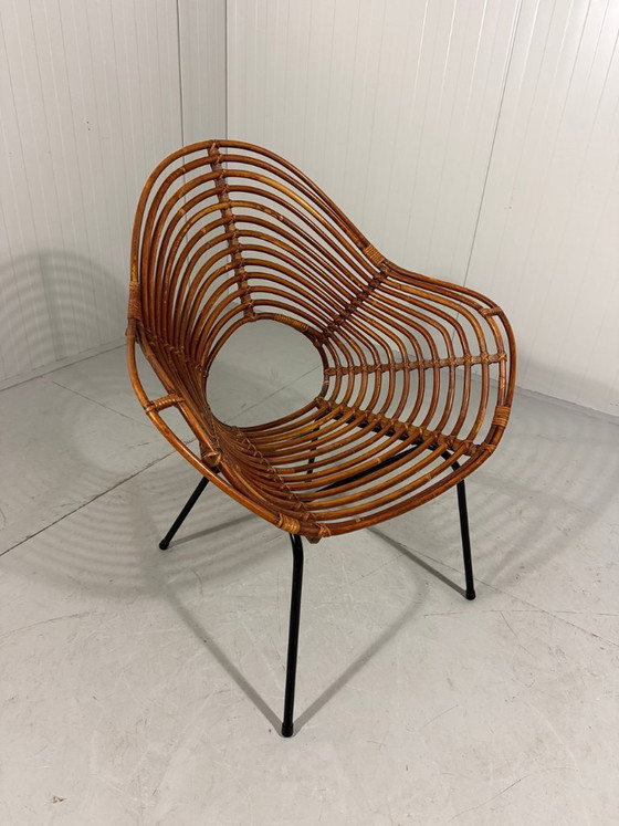 Image 1 of Rotan fauteuils van Rohé Noordwolde, Nederland 1960’s