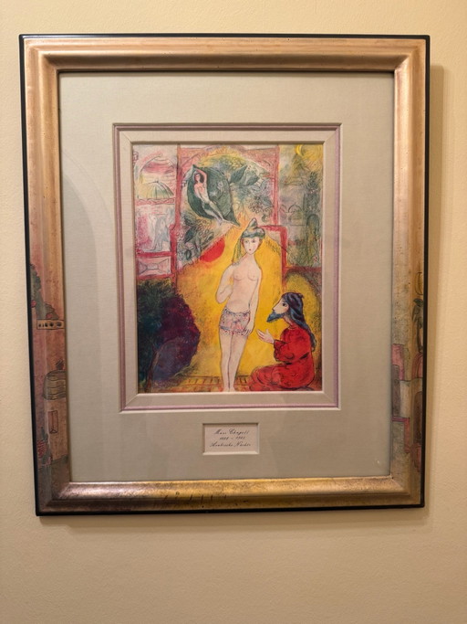 Marc Chagall „Nuits Arabes“ – Graphique de Galerie de Haute Qualité dans un Passe-partout Élégant