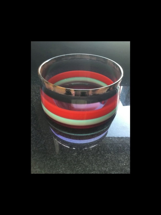 Image 1 of Einzigartiges Design: Handgegossene Schale im Murano-Stil „Fasce“ (Epoxidharz)