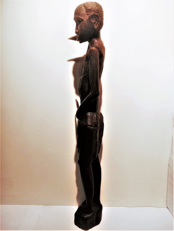 Image 1 of Statues africaines de grands et petits chasseurs/guerriers