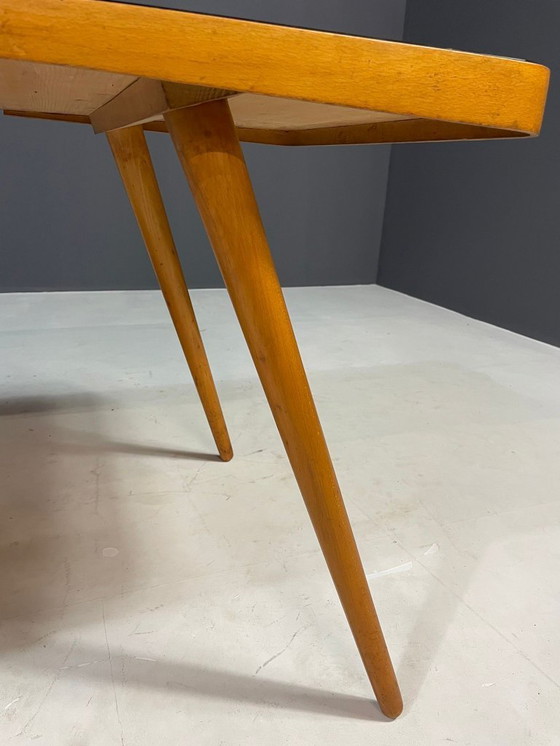 Image 1 of Table basse du milieu du siècle par Interiér Praha avec plateau en verre opaxite, années 1960