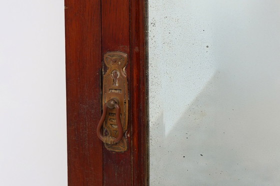 Image 1 of Art Deco scheerkast in hout met afgeschuinde spiegel, Frankrijk