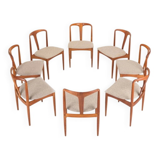 Sedie da pranzo Juliane di Johannes Andersen per Uldum Mobelfabrik, anni '60, set di 8