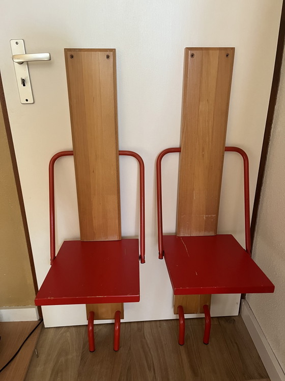 Image 1 of RARE IKEA SOLID WOODEN & STEEL VIGAR FOLDING CHAIR, 1993

