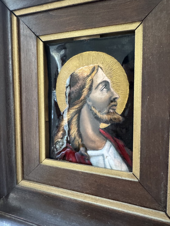 Image 1 of Christ émaux sur cuivre Pierre Bonnet