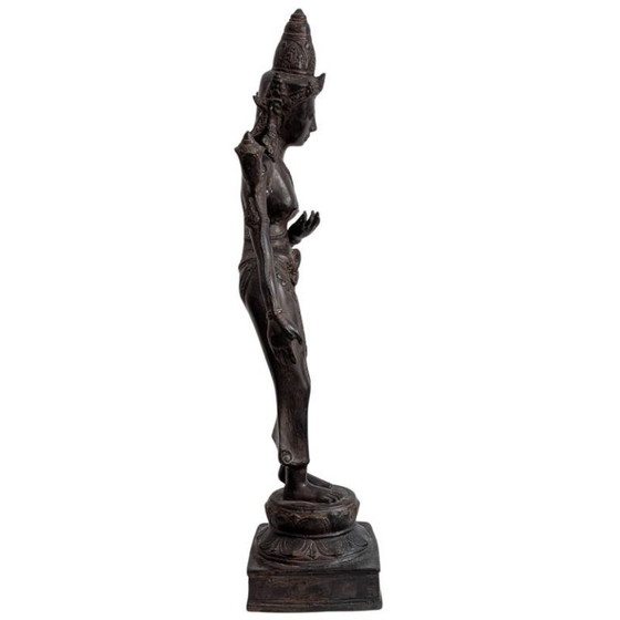 Bronzen Tara – Khmer Revival – 128 – Beeldhouwkunst (photo 3 of 10)