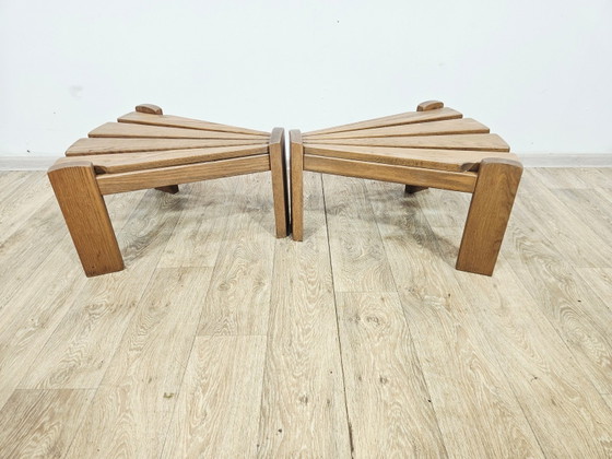 Tavolini modulari in rovere di Dittman, Paesi Bassi, anni '70, Set di 2 – Wood (photo 10 of 15)