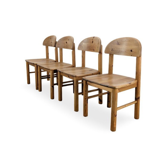 Image 1 of Set van 4 Rainer Daumiller stoelen, mid-century stijl, grenenhout, vintage