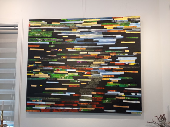 Image 1 of T. van Steenbergen "Various Stripes" 120 x 100 cm New