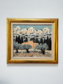 Yann Rebecq (geb. 1955) – Bauernhaus an der Straße nach Servières, in St-Rémy de Provence, Öl, Leinwand