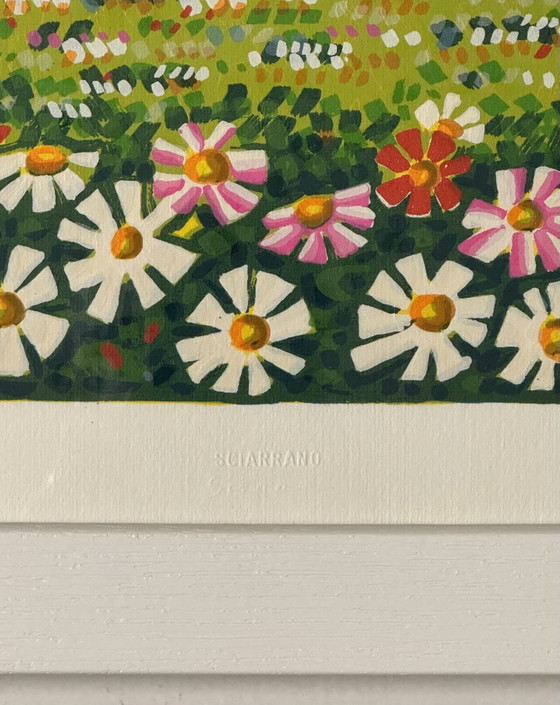 4. Mimmo Sciarrano Siebdruck, 25 x 70 cm Querformat im Rahmen – Lithographien & Drucke, Paper, Wood (photo 3 of 5)