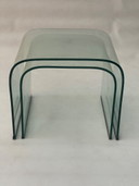 Pair of Fiam glass side tables, Italy 1980’s