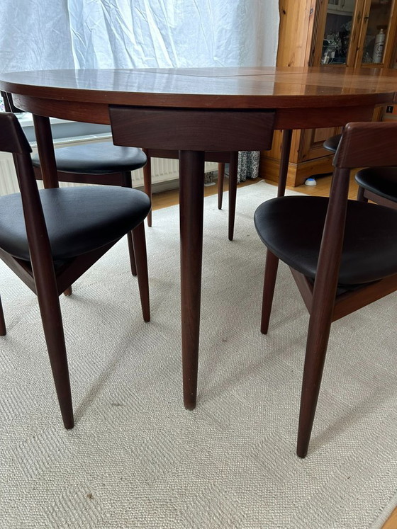 Hans Olsen „Roundette“ für Frem Røjle – Tisch + 6 Stühle – Dänisches Design – Esszimmergarnitur, Wood (photo 16 of 19)
