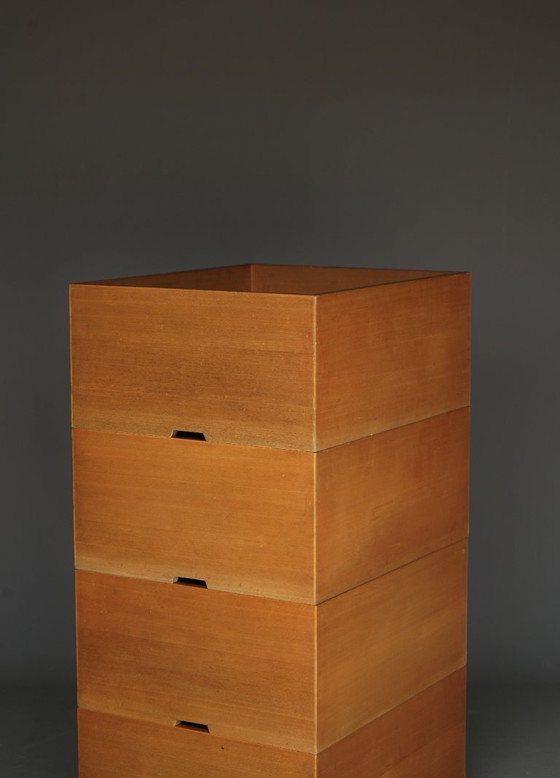 Image 1 of Storage Boxes in solid beech wood by Wim den Boon, 1967