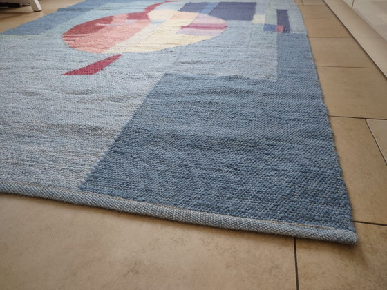 Image 1 of Handgewebter Wollteppich Bauhaus modern abstrakt