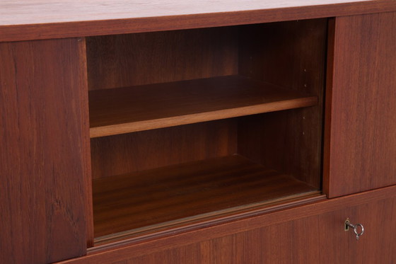 Image 1 of Vintage Teak Armoire à étagères | Mid Century Armoire Highboard | 60's Bar Armoire en bois de rangement '=)-=%.