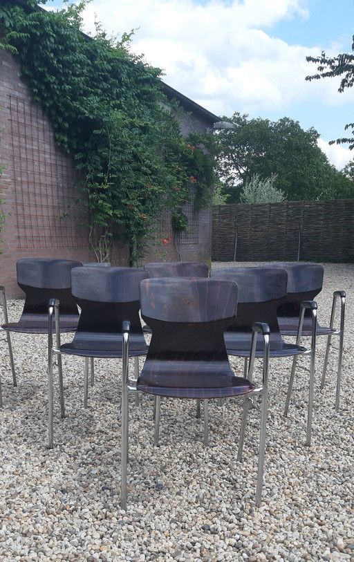 6 x Chaise design empilable Eromes Pagholz