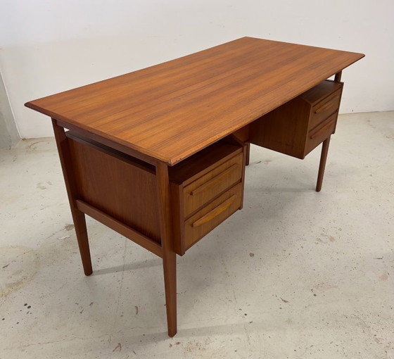 Image 1 of Teak Desk By Gunner Nielsen For Tibergaard, 1960s.