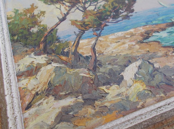 Image 1 of Antico dipinto navale sul mare segno mediterraneo fortuna auto marseille