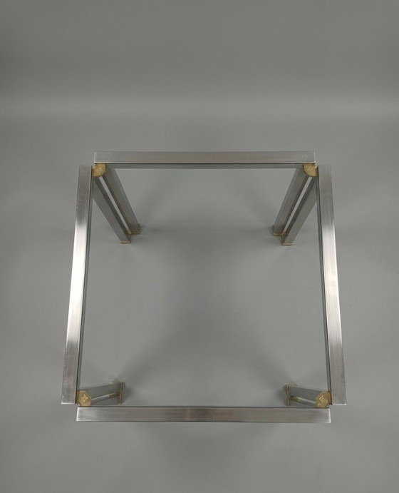 Image 1 of Peter Ghyczy coffee table aluminium and glass 70s