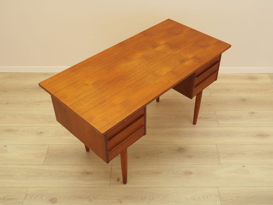 Image 1 of Bureau en teck, design danois, années 1970, fabriqué au Danemark