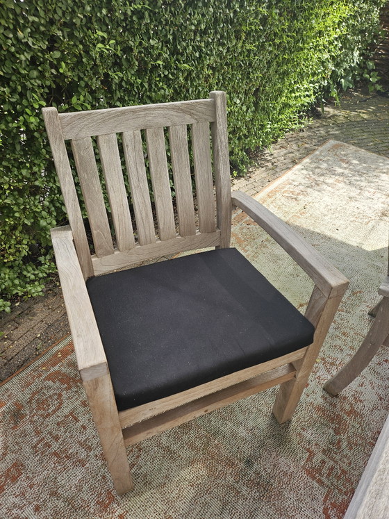 Annapart Teak Gartentisch mit 6 Stühlen inkl. Kissen – Garten-Sets, Textile, Wood (photo 4 of 9)