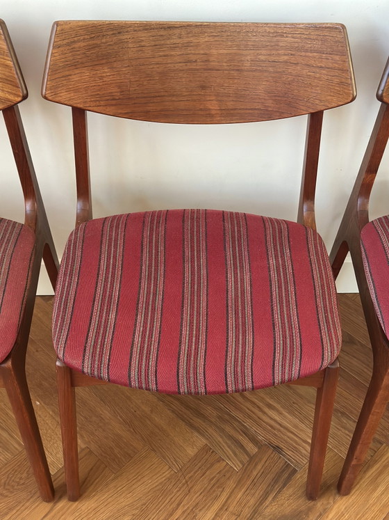 Image 1 of Set 6 vintage stoelen Deens Design jaren 50/60