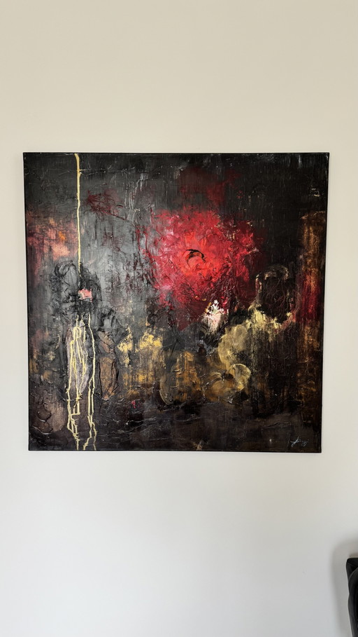 2 Finazzi paintings €500 each – schilderijen tekeningen, Canvas