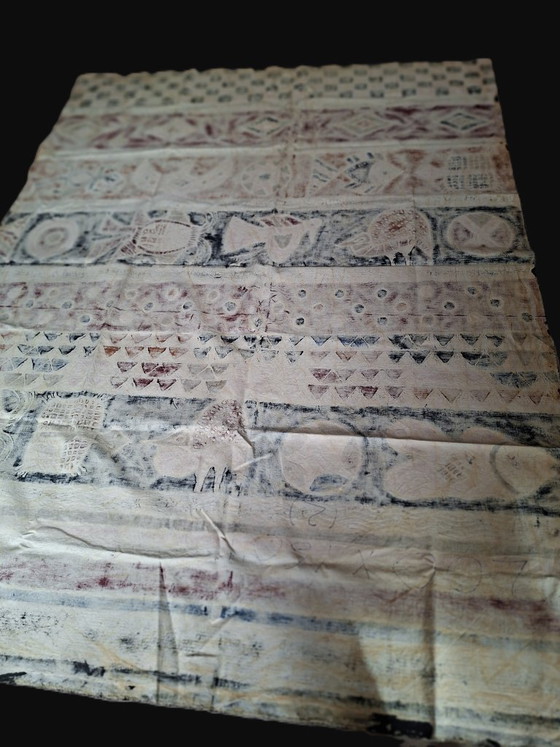 Image 1 of Arazzo tribale dipinto a mano dello Zimbabwe