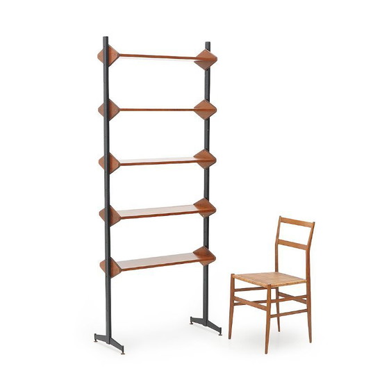 Image 1 of Bookcase with metal uprights, 1950s