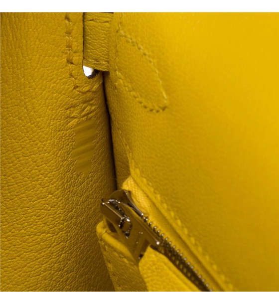 Image 1 of Borsa HERMES Kelly 25 in cuoio giallo - 103488