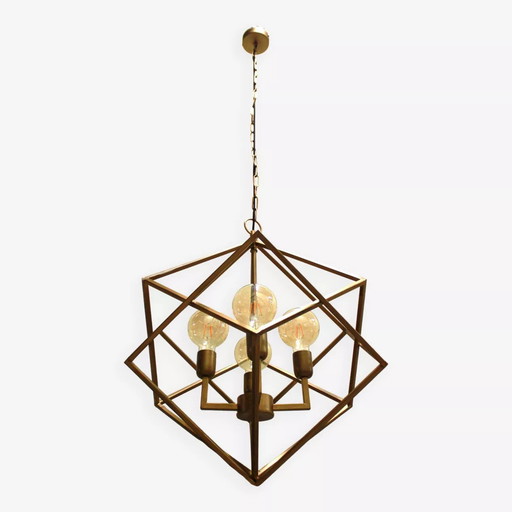 Moderne kroonluchter, 3 kaarslampen, 20e eeuw