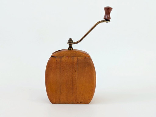 Rare 1950s Alexanderwerk “Perfekt” Coffee Grinder | Beechwood, Brass and Bakelite, Made in Germany