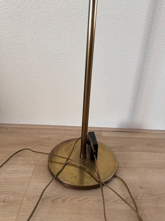 Image 1 of Vintage brass banker's floor lamp