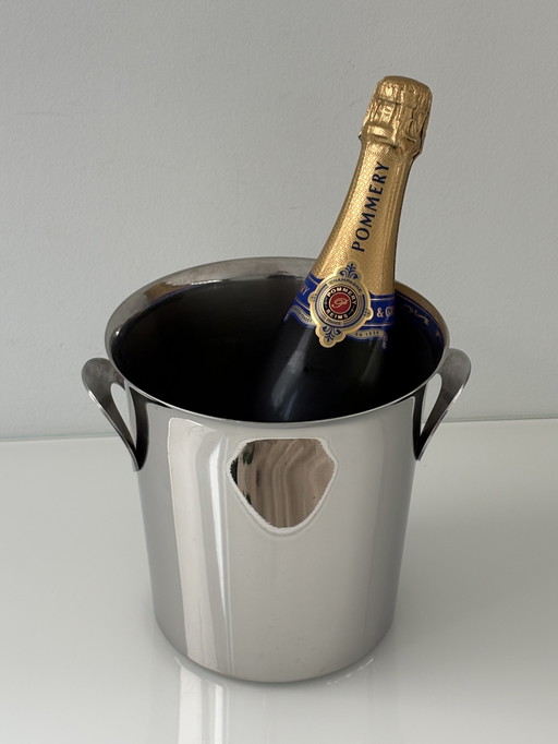 Stainless steel champagne cooler / ice bucket