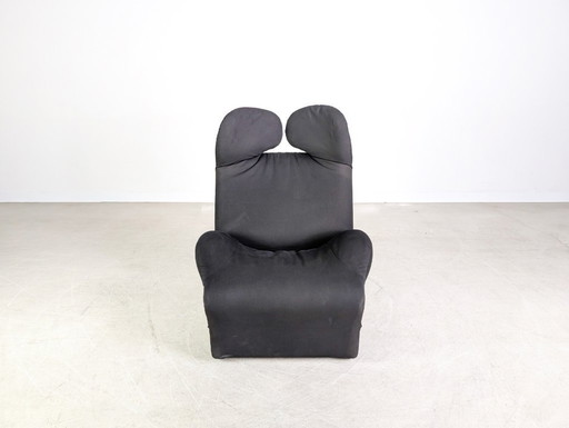 Silla original Cassina Wink Toshiyuki Kita tela negra