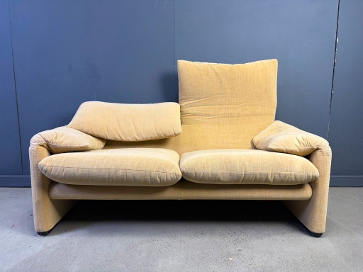 Maralunga Sofa by Vico Magistretti for Cassina – banken, Textile