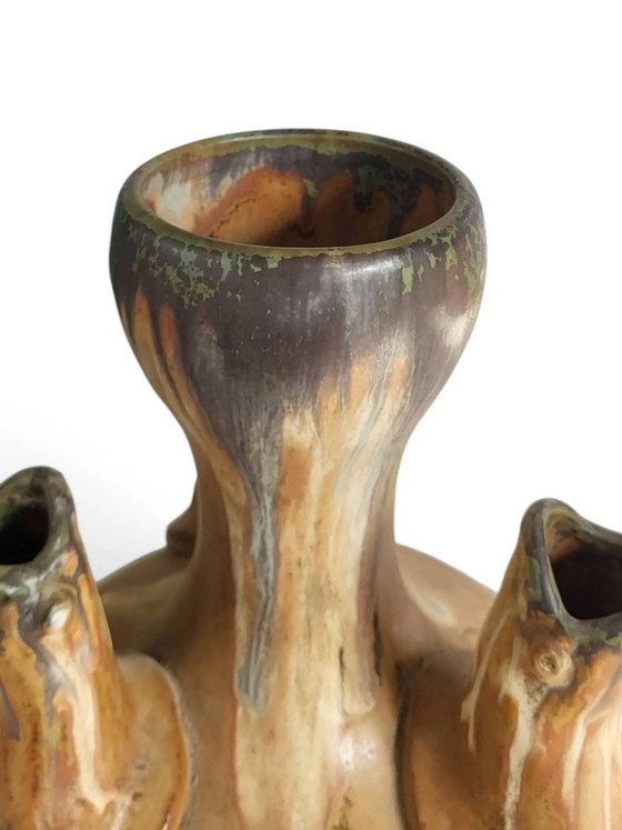 Stoneware vase signed by the tip Alfred Lebret ( ) – Porcelain, Art Deco (photo 5 of 8)