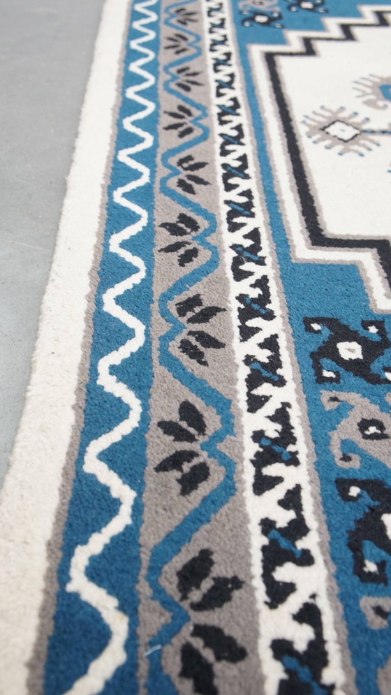 Image 1 of Orientteppich mit blauen und weißen Schattierungen 181x90cm