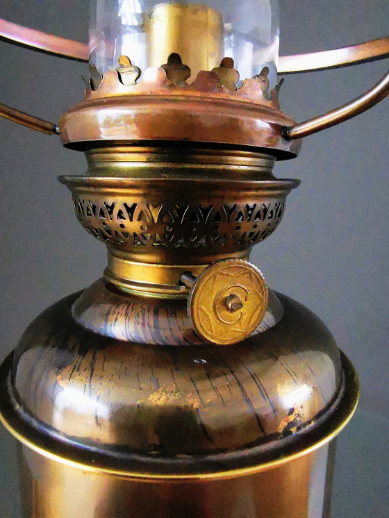 Image 1 of Mr. Holland, lampada a olio con paralume, anni '50