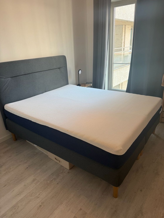 Image 1 of IKEA 160x200 Bed Frame + Headboard